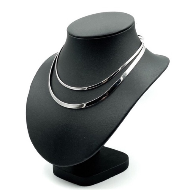 โชคเกอร์คอ สร้อยคอโชคเกอร์เงินแท้ โชคเก้อร์แบบเกลี้ยง ขัดเงา เงินแท้ 925 : DSP 925 Sterling Silver