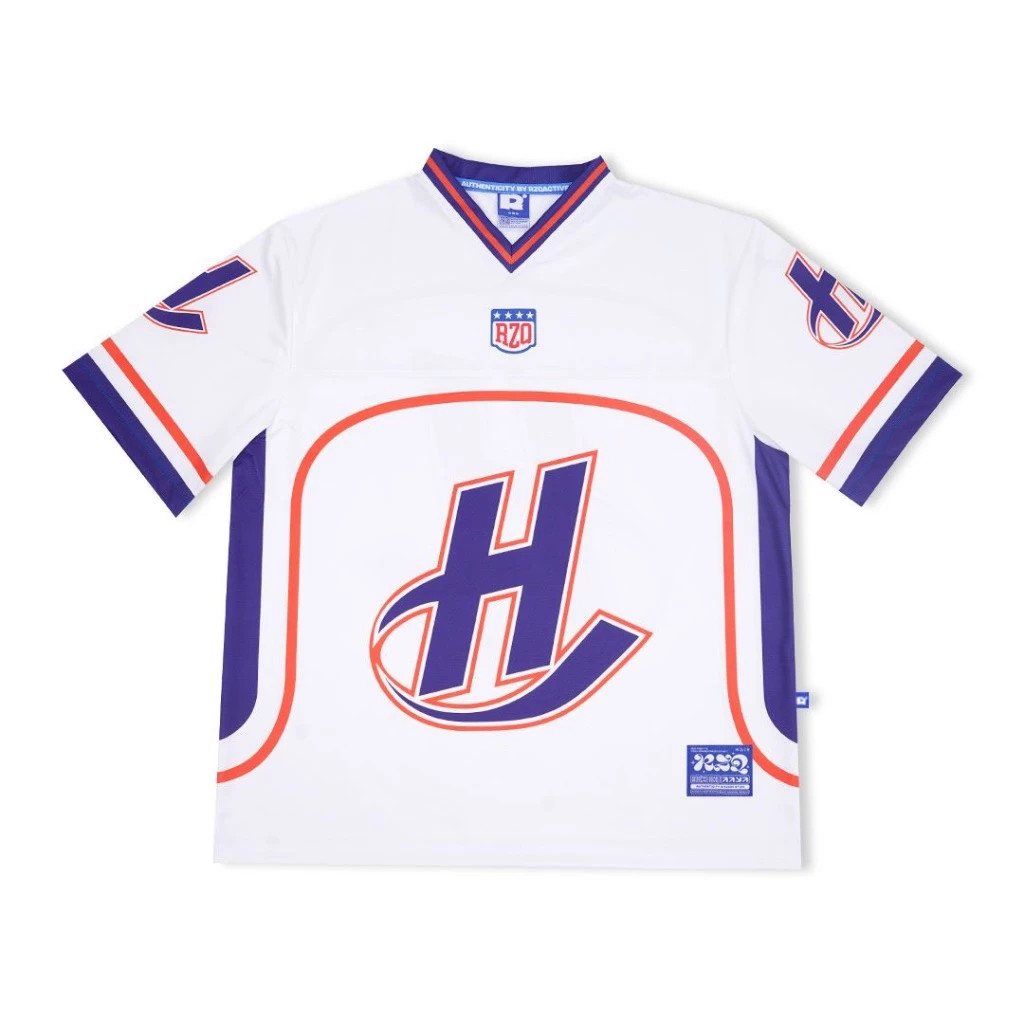 Rzq/series Alphabet H/Streetwear/Jersey/Oversize/Boxy Fit/Retro/Vintage/Music/Rugby/y2k/Bloke Core/K