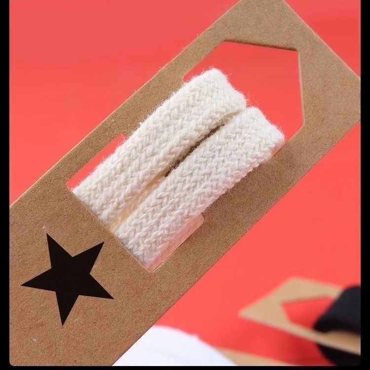 Converse Lace Rope เหมาะสําหรับผู้ชายและผู้หญิงรองเท้าผ้าใบสูงและต่ํา Universal สีดําและสีขาว Beige Flat Laces