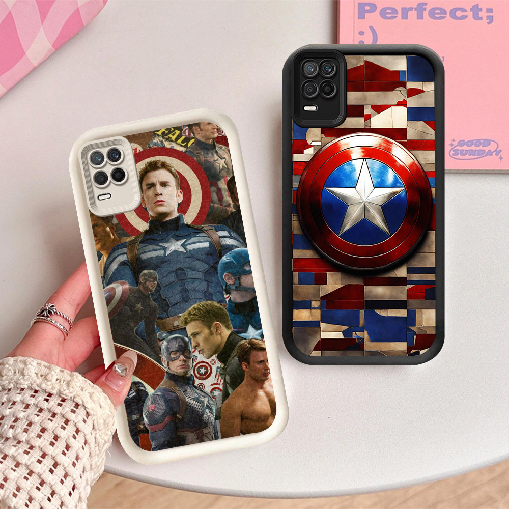 NA-13 กัปตันอเมริกาปลอกกันกระแทกสําหรับ OPPO A54 Realme 8 8S Q3 V13 Narzo 30 Pro