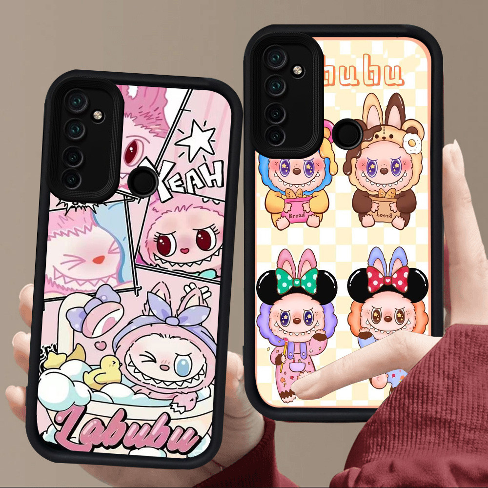 E89 LABUBU ออกแบบปลอกสําหรับซิลิโคนสีดํา Realme C17 Narzo 10 5s 6i 5 5i 14 14T 14X 10A 7i C75 C71 C7