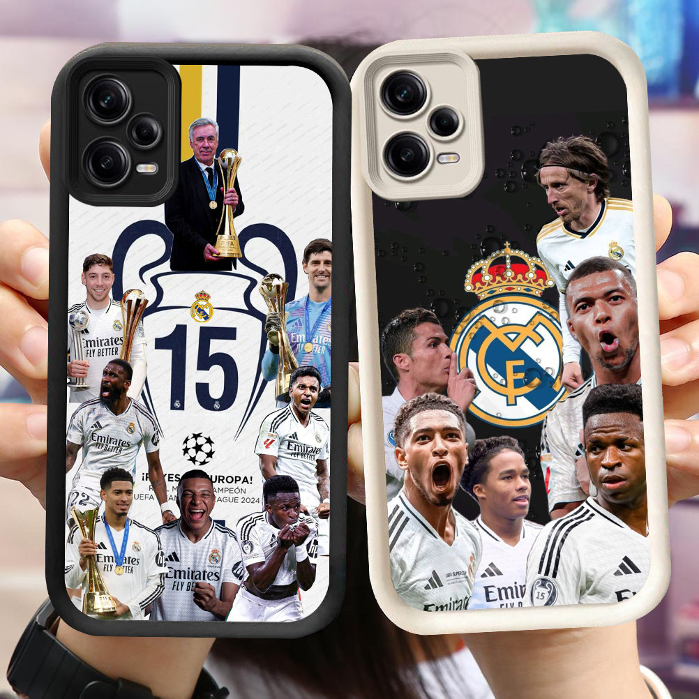 NB-55 Real Madrid ฟุตบอลกันกระแทกสําหรับ Xiaomi Redmi หมายเหตุ Turbo 3 12 POCO X5 F5 F6