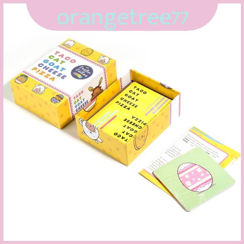 Cat สีสัน Taco Goat Cheese Pizza การ์ดเล่นสําหรับเด็กผู้ใหญ่และ