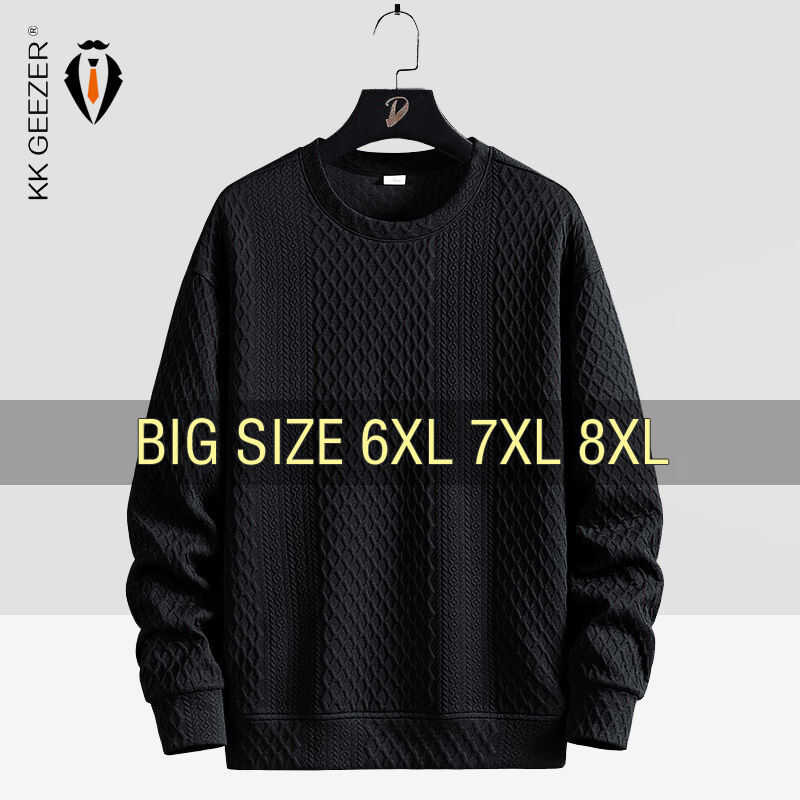 ❤ ผู้ชายเสื้อขนาดใหญ่ขนาดบวก6xl 7Xl 8Xl แขนยาว O-คอ P Ullovers Streetwear แฟชั่นกีฬาชายฤดูใบไม้