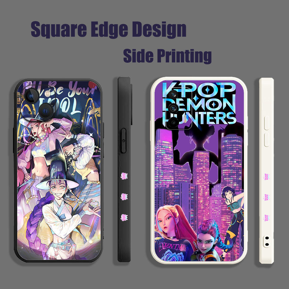 ปลอกสําหรับ OPPO A39/A57 Reno 5 A54 A71 F9 Pro Reno6 Z Kpop Demon Hunters สีชมพู XWC84 เคสโทรศัพท์ขอ
