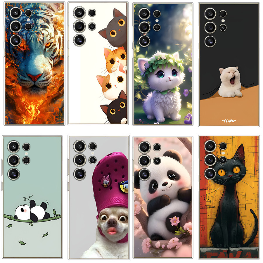 ปลอกสําหรับ Samsung galaxy s22 s24 ultra Soft Case TPU พิมพ์ฝาครอบโทรศัพท์