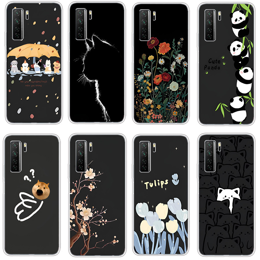 ปลอกสําหรับ huawei nova 7i 7se Soft Case TPU พิมพ์ฝาครอบโทรศัพท์