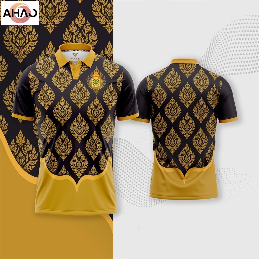 เสื้อสีเหลือง มีตราโลโก้ ทรงตรงใส่ได้ทั้งผู้หญิงผู้ชาย สินค้าพร้อมส่ง (เลือกตราหน่วยงานได้ สาธา สพฐ อปท และอื่นๆ)