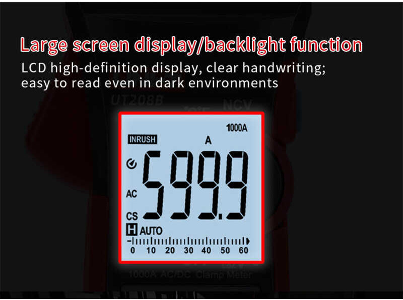 ❤ 【พร้อมส่ง】Uni-T Ut206b Ut207b Ut208b Clamp Meter Amperimetrica VFC ไฟฟ้า Inst