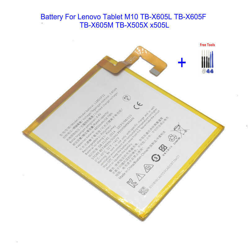 1x 3 4850mAh L18D1P32 Lenovo แท็บเล็ตพีซี M10 TB-X605L TB-X605F TB-X605M TB-X505X x50