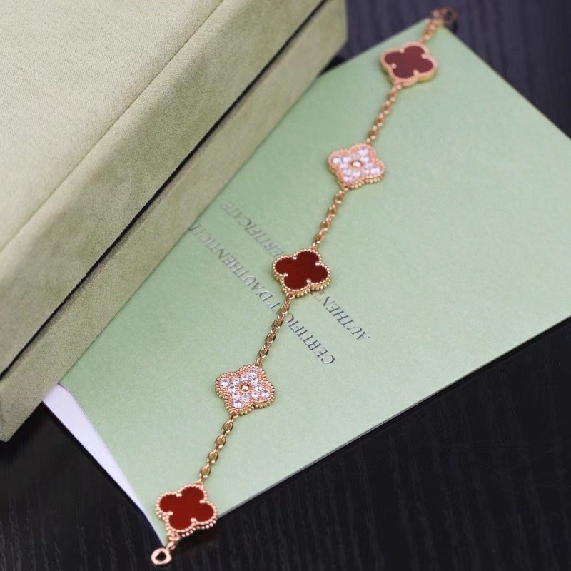 [Lily]Van Cleef & Arpels Vca Bracelet สร้อยข้อมือทองสําหรับผู้หญิงเครื่องประดับคุณภาพแท้