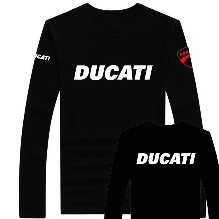 เสื้อยืดคอกลมแขนยาวผ้าฝ้าย moto gp ducati