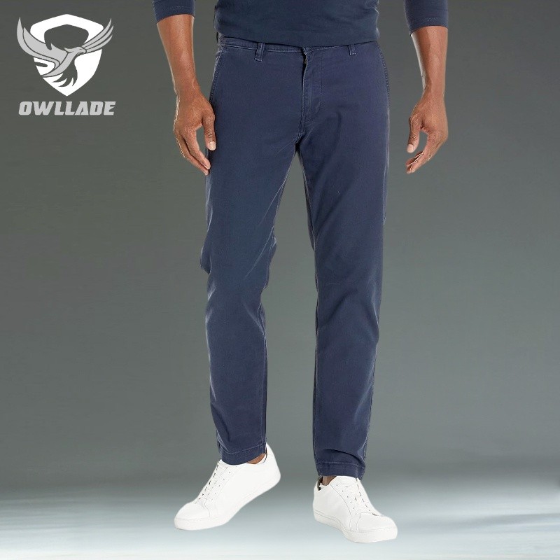 Eaglade กางเกงลําลองกางเกงทรงหลวมสําหรับผู้ชายสีน้ําเงิน G3536