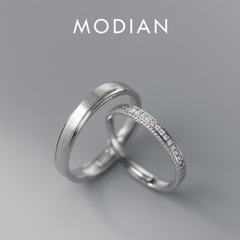 Modian แหวนเงินสเตอร์ลิง 925 เครื่องประดับ สําหรับผู้หญิง คู่รัก หมั้น งานแต่งงาน ของขวัญ