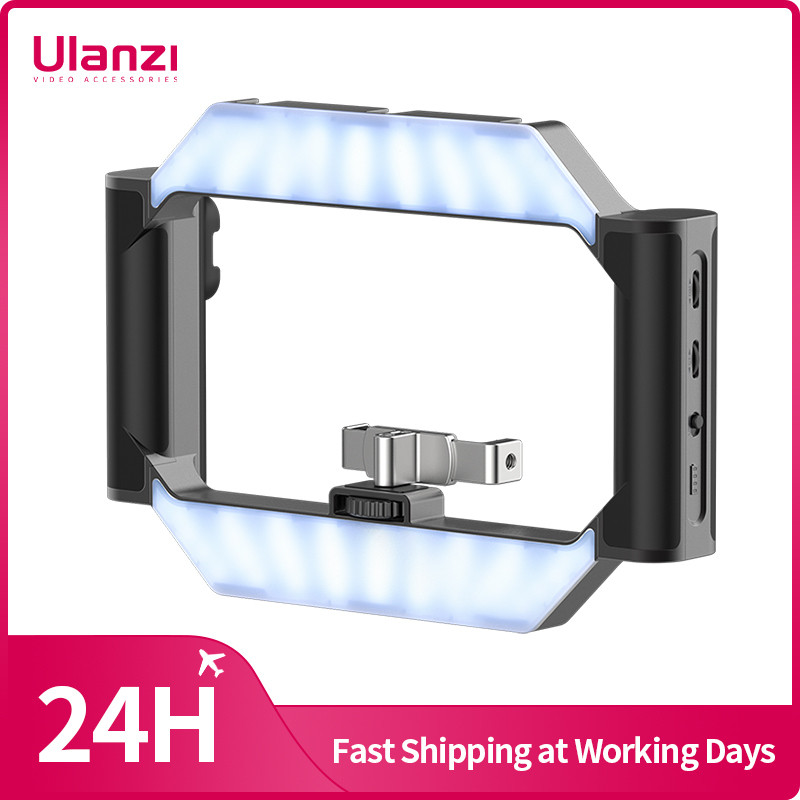 Ulanzi U-Rig Light ไร้สายระยะไกลสมาร์ทโฟน Video Rig LED Video Light 2 in 1 แหวนมือถือพร้อมวงเล็บสําห