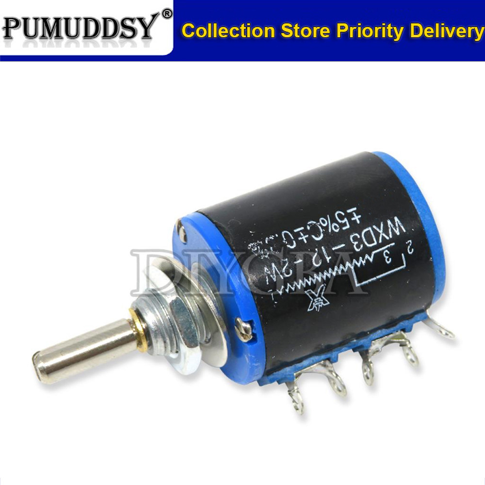 2PCS WXD3-12 1W 10K โอห์ม WXD3-12-1W 5 แหวนหลายวงกลมความแม่นยําลวด-wound potentiometer