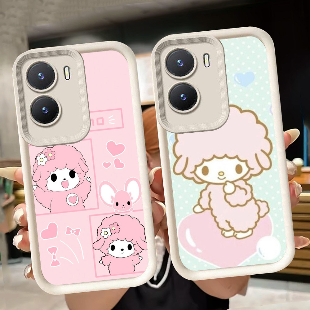 ปลอกอ่อนสําหรับ VIVO Y16 Y75 Y15a Y22 Y22s Y35 Y56 Y15s Y01 Y01A IQOO Z9X Y55 Z9 5G 13 Z10 T4 สีขาว 