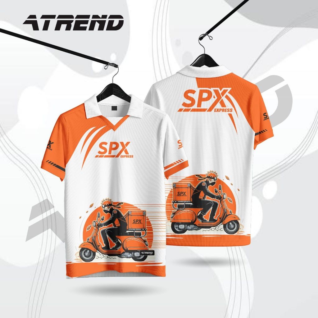 2025 SPX EXPRESS _ พิมพ์เต็ม _ BAJU DRIVER KURIR PAKET _ BAJU SHOPEE POLO SHIRT เสื้อผ้าผู้ชาย