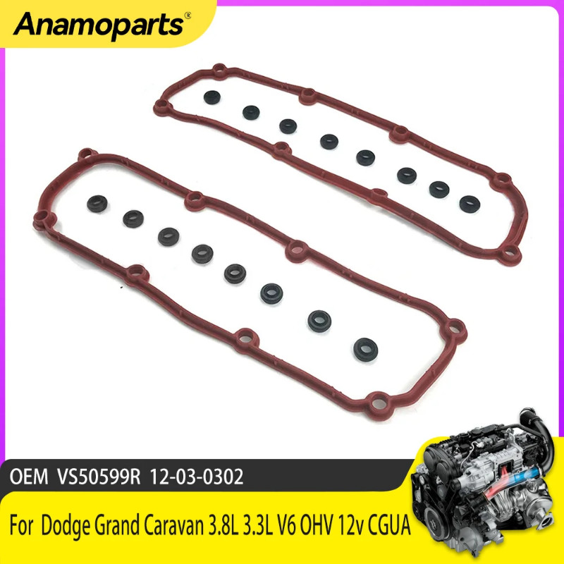 VS50599R วาล์วเครื่องยนต์ปะเก็นชุดเปลี่ยน 04-11 สําหรับ Dodge Grand Caravan 3.8L 3.3L V6 OHV 12v CGU