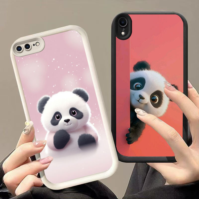YZ-98 panda สวยมาก เคสสําหรับ iPhone 6 7 XS X XR 8 Max Plus