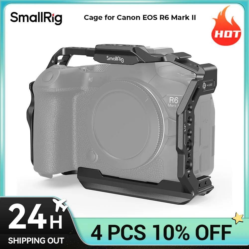SmallRig Cage สําหรับ Canon EOS R6 Mark II,L-Bracket สําหรับ Canon EOS R6 Mark II / R5/ R5 C/ R6 L-S