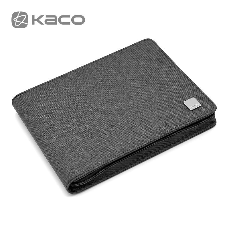 Kaco 20 Slots Fountain Pen Case สีเทา, ผ้าใบกันน้ําผู้ถือปากกา Display Pouch Bag