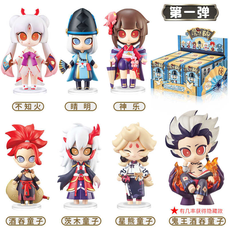 Onmyoji ตุ๊กตาอะนิเมะ ดั้งเดิมของเล่นกล่องตาบอด Kawaii Anime Action Figure Caixa