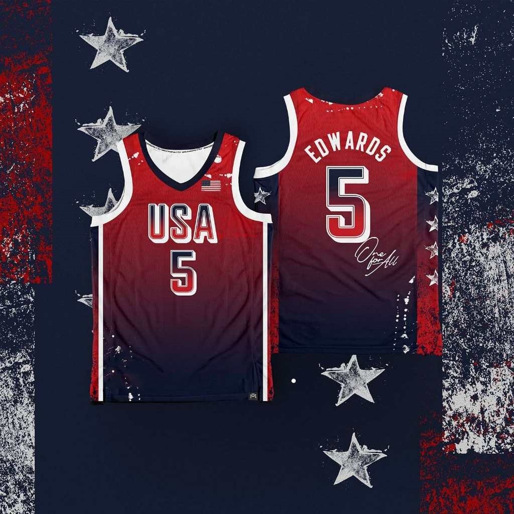 OLYMPIC TEAM เสื้อแข่ง USA "ANTHONY EDWARDS"