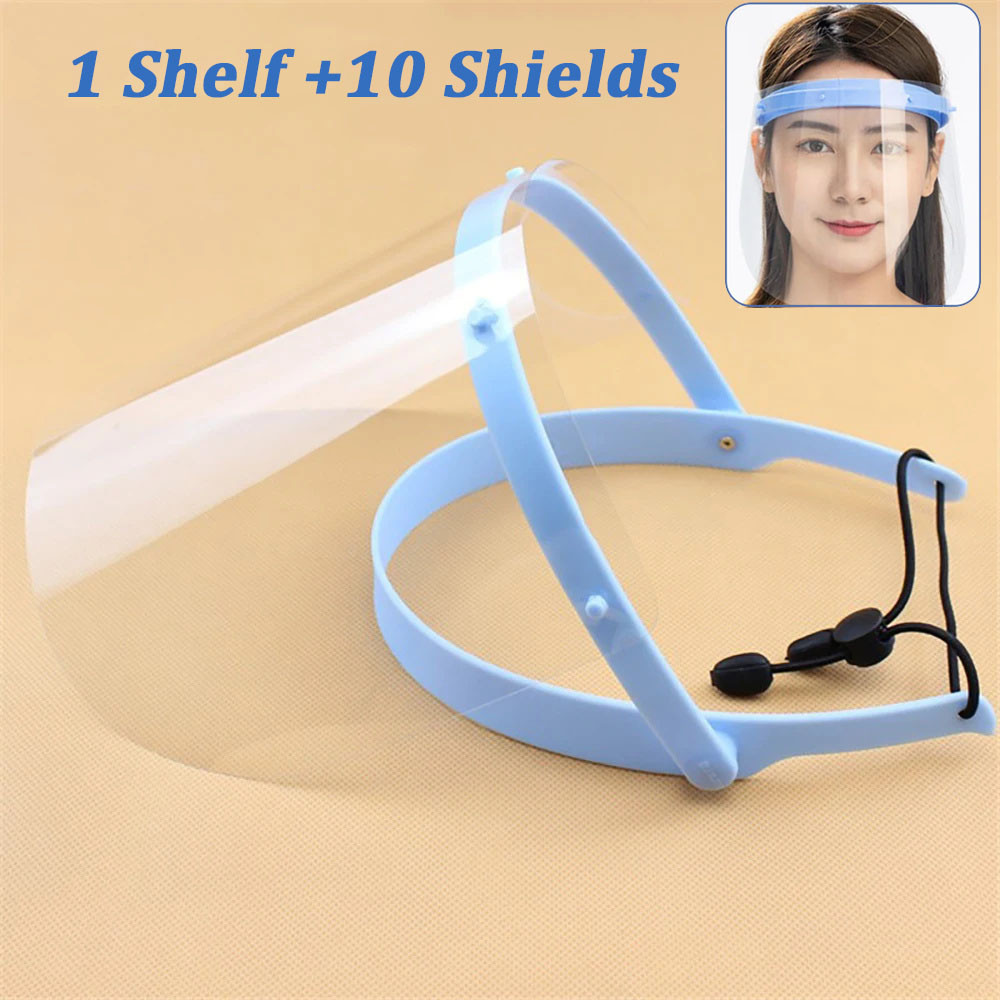 ป้องกัน Face Shield 1 ชั้นวาง 10/5 โล่ความปลอดภัยทันตกรรม Face Shield Visors Anti-Windproof กันฝุ่นเครื่องมือทันตกรรม