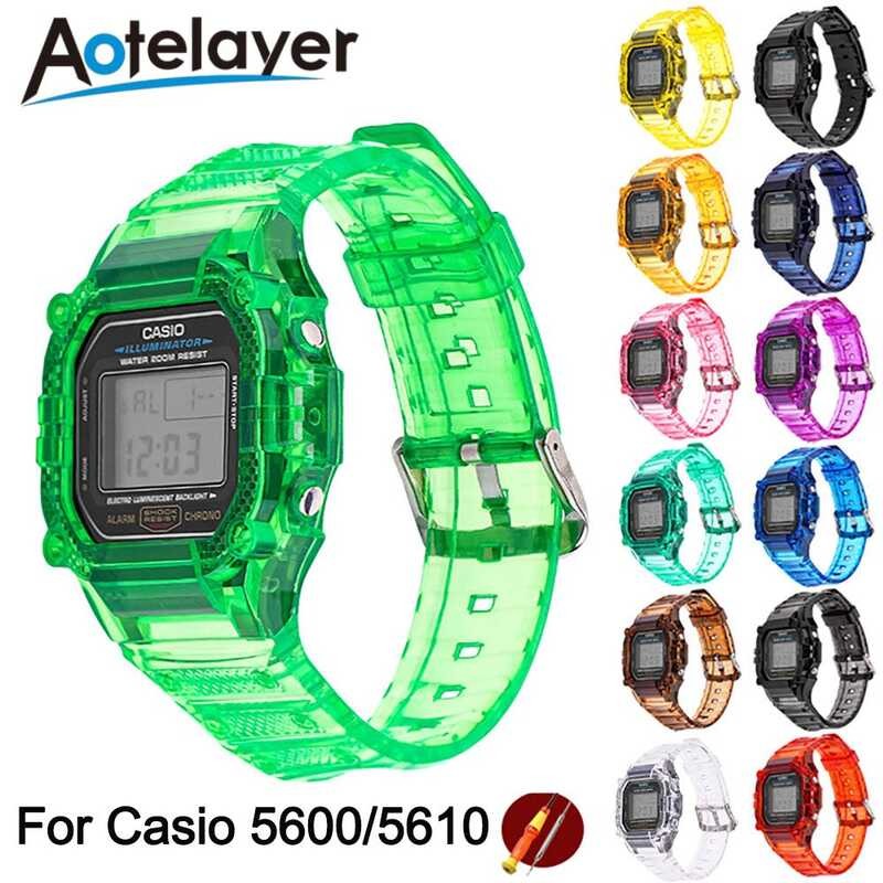 ❤ สายรัด Aotelayer + เคสสำหรับ C-Asio G-Shock Dw-5600 Gw-B5600 G-5000 Gw-M5610 G-5600E