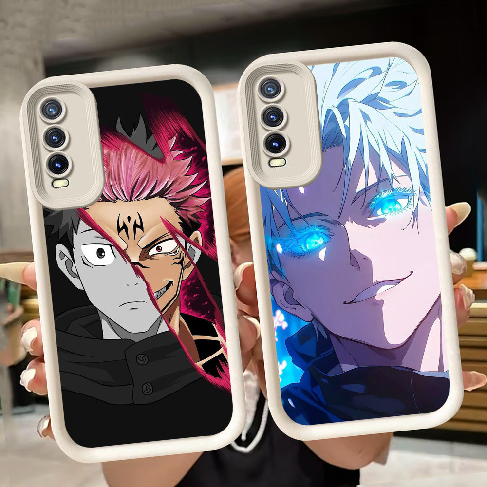 ปลอกอ่อนสําหรับ VIVO V15 Y83 Y20i Y20 Y20s S1 Pro Y11s Y400 Y66 Y12s V17 V19 Neo สีขาว Q4 Jujutsu Ka