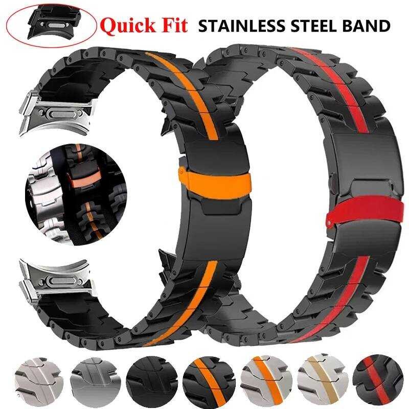 Ury Quick Fit สําหรับ Galaxy นาฬิกา FE 7 6 5 4 40 มม.44 มม.สแตนเลสสตีล Galaxy นาฬิกา 5 Pro 6 4 คลาส
