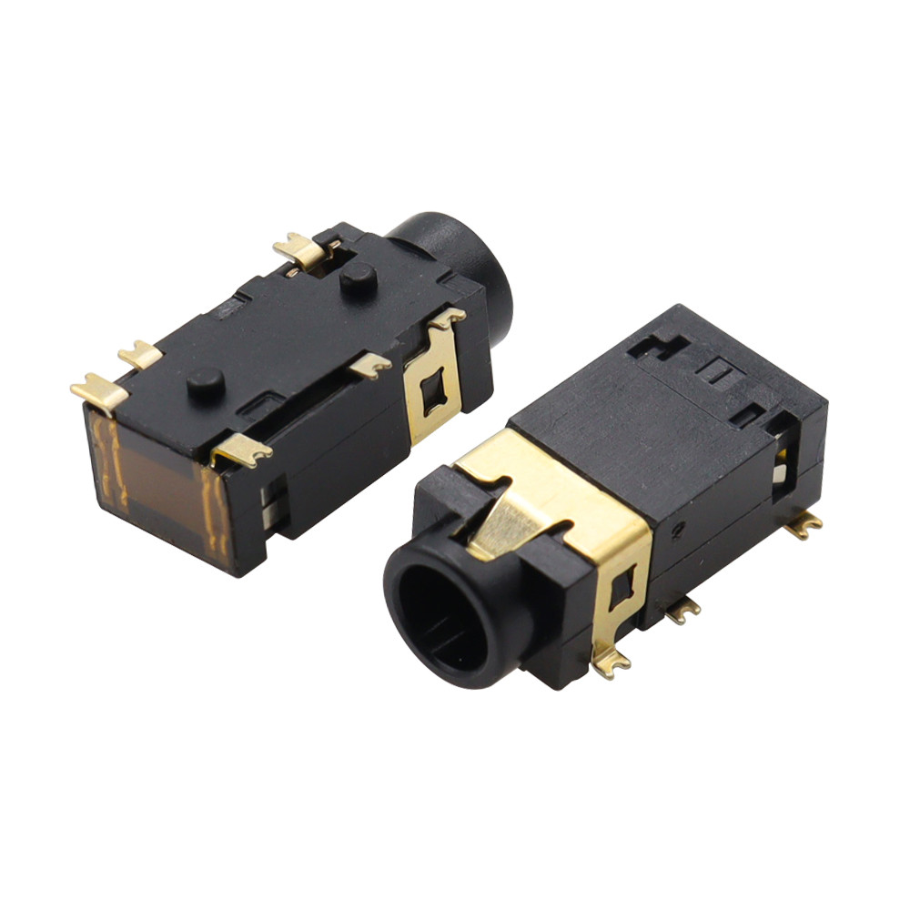 10PCS 3.5 MM ซ็อกเก็ตหูฟังซ็อกเก็ตเสียง PJ-342 พื้นผิวติดตั้ง 6 ฟุต Double Track ชุบทอง PJ342
