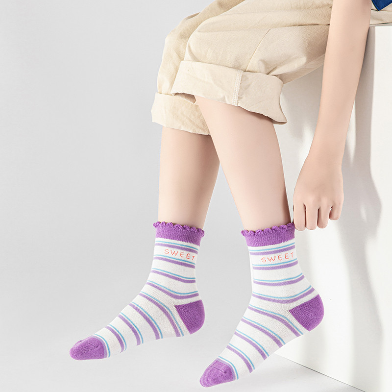 【กรุงเทพฯ จัดส่ง】5 คู่ สาวถุงเท้าเด็กฤดูใบไม้ร่วงและฤดูหนาวกลางลูกวัวการ์ตูนสัตว์กระต่ายแบบน่ารักถุงเท้าเด็ก - รูปที่ 3