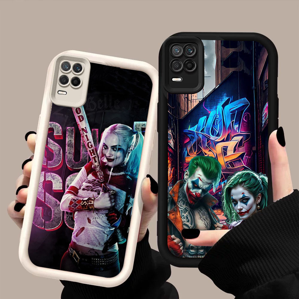 MK-68 Harley Quinn & Joker ปลอกซิลิโคนอ่อนนุ่มสําหรับ OPPO A54 Realme 8 8S Q3 V13 Narzo 30 Pro