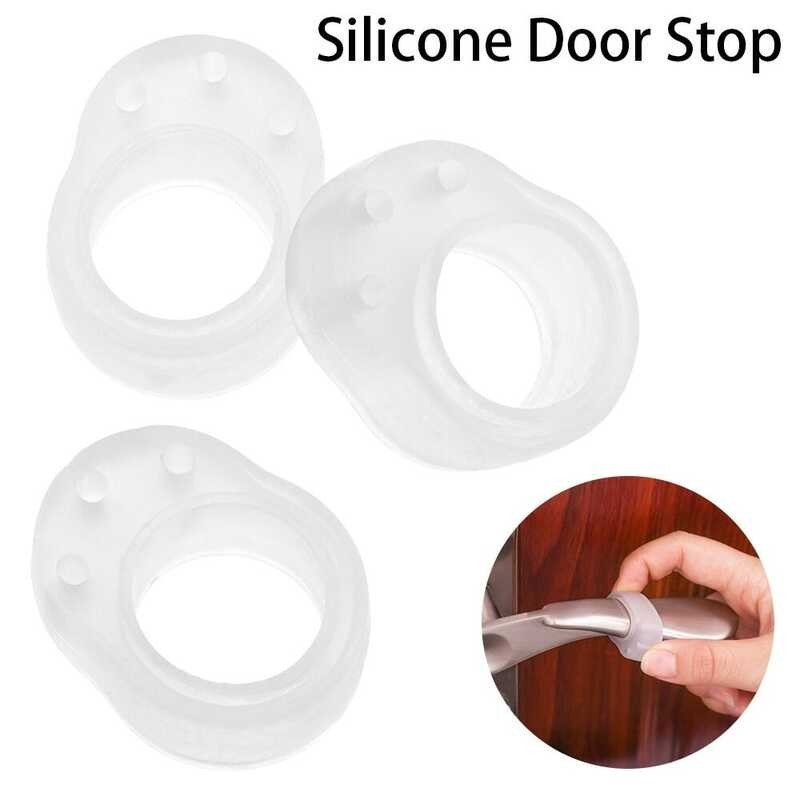 1Pc Silicone S Transparent Handle Anti-Collision Protect Walls And Furniture Kitchen Bedroom Door