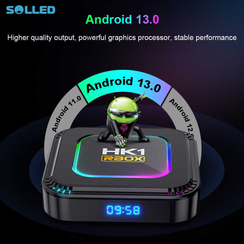 Hk1 RBOX K8 Home Media Ultra HD 4K Smart TV Box With Remote Control Digital Player Compatible For A