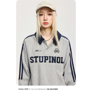 ส่งจากกรุงเทพฯ Solovely M-2XL โอเวอร์ไซส์ เสื้อสเวตเตอร์ผู้หญิง สไตล์สตรีท แขนยาว เสื้อด้านบน สไตล์เกาหลี งานปัก สเวตเตอร์