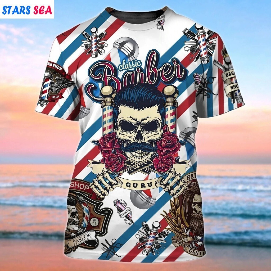 แฟชั่นตัดผมผู้ชาย T เสื้อเครื่องมือตัดผมพิมพ์ Vintage Skulls กราฟิกเสื้อแขนสั้น Workwear Tees เสื้อผ้าผู้ชาย