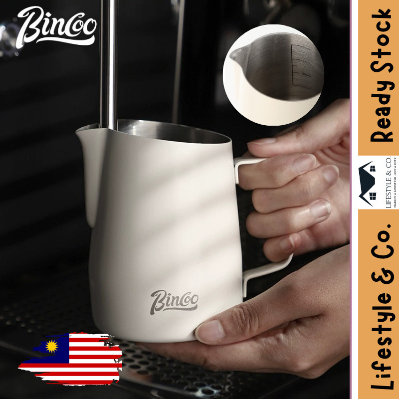 Bincoo 420ml Angled Spout Fishmouth สแตนเลส Latte Art Pitcher – Precision Coffee Creations