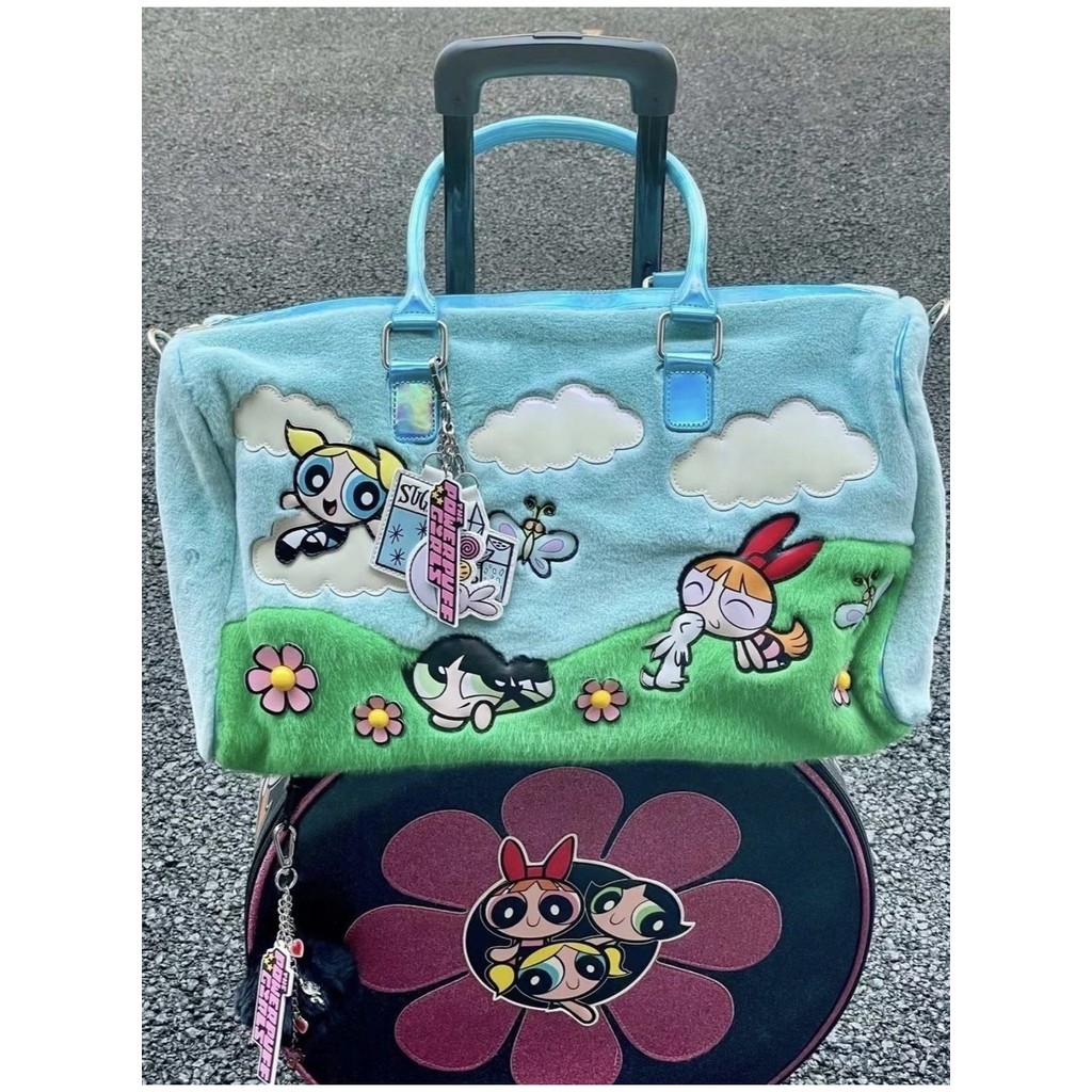 แฟชั่นใช้งานได้จริง! ผักชีลาวความจุขนาดใหญ่ฆ่า The Powerpuff Girls Powerpuff Girls Tote Bag Bag กระเป๋าเดินทาง ความจุขนาดใหญ่