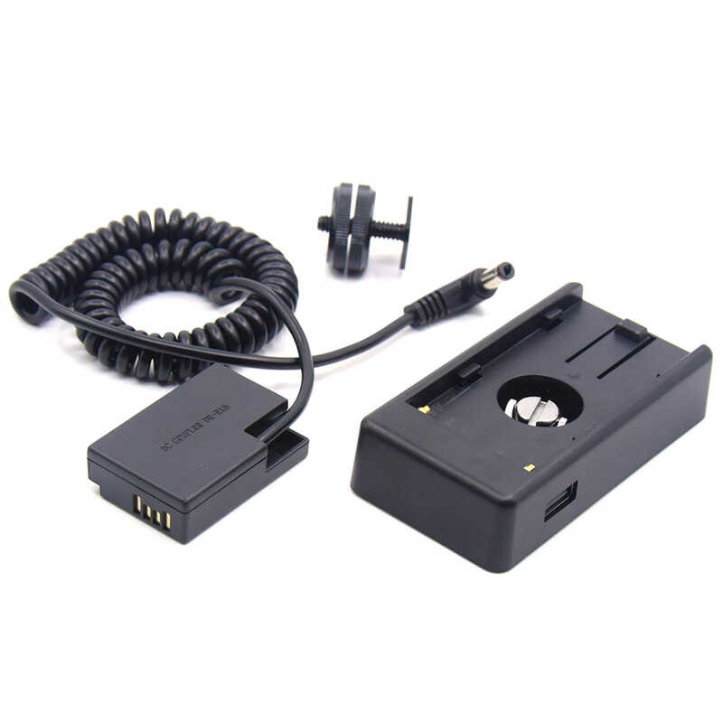 DR-E18 e LP-E17 แบตเตอรี่ปลอม NP F970 F750 F550 ชุดอะแดปเตอร์ไฟสำห