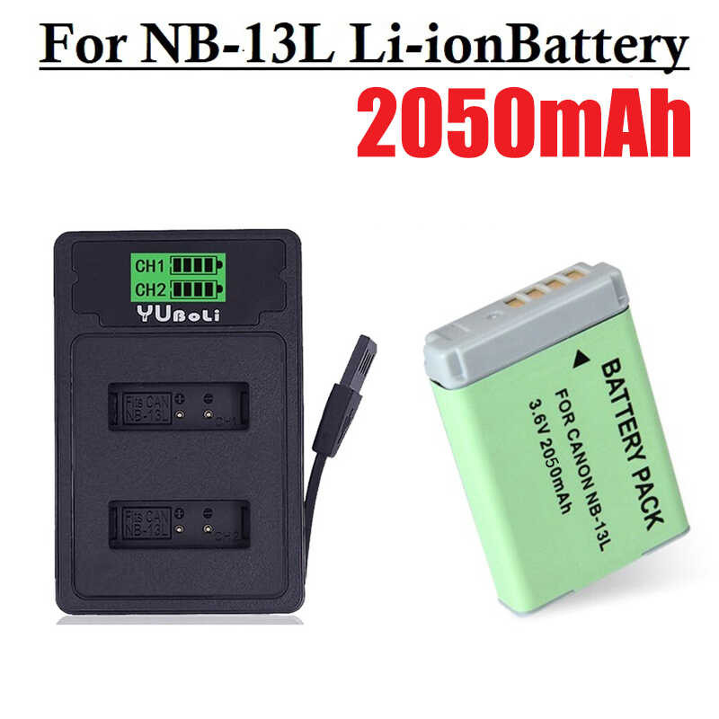 NB13L d NB-13L 2050mAh Battery For Canon 2slot Charger G5X G7X SX620 SX720 SX730 G9X Mark II SX74