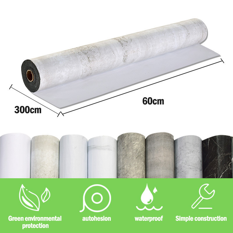 Modern Marble 300*60cm  Tile Stickers Thick Self-Adhesive Wall Ground Wallpapers Bathroom Kitchen D
