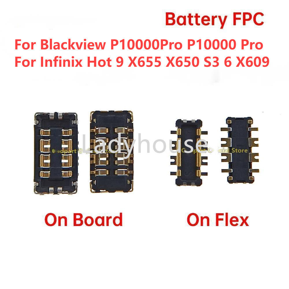 1-10pcs ใหม่แบตเตอรี่ Flex คลิปผู้ถือ FPC Connector ปลั๊กสําหรับ Blackview P10000Pro P10000 Pro Infi