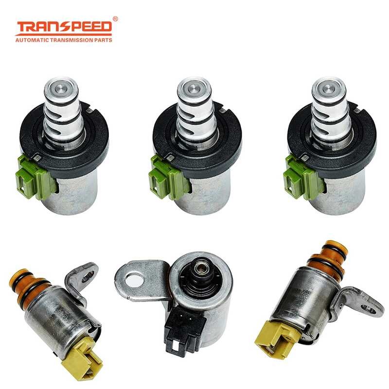 々 TRANSPEED 6ชิ้น4f27e Fn4ael Remanufactured เกียร์เปลี่ยน EPC PWM 4F27 Solenoi