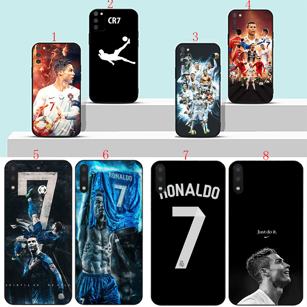 Samsung J4 J5 J6 J8 2018 J6 Plus J2 J7 Prime Core S7 Edge A21S S26 C Ronaldo ฟุตบอลเคสโทรศัพท์สีดําน