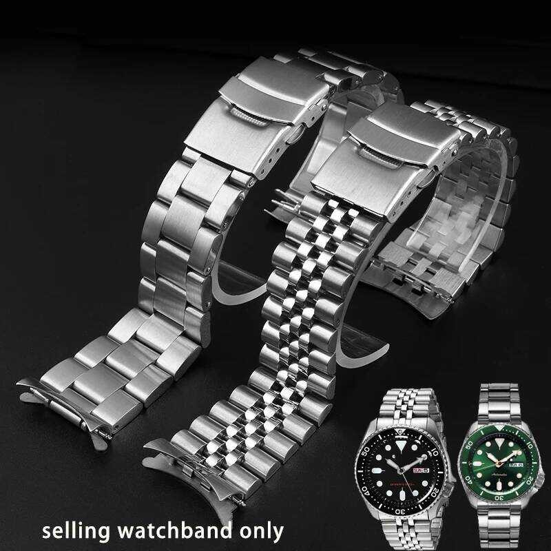 สําหรับ No.5 สแตนเลสสตีล 20 มม.22 มม.สายกีฬาผู้ชาย Skx007 Skx00 Srpd63k1 Skx175 Jubilee ปลายโค้งสร้