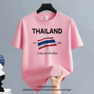 สีขาว-ดำ OVERSIZE ผู้ชาย สตรีทแฟชั่น ลายการ์ตูน คอกลม สีดําแขนสั้น FASHION เสื้อยืดผู้ชาย CASUAL COOL เสื้อยืด วินเทจ