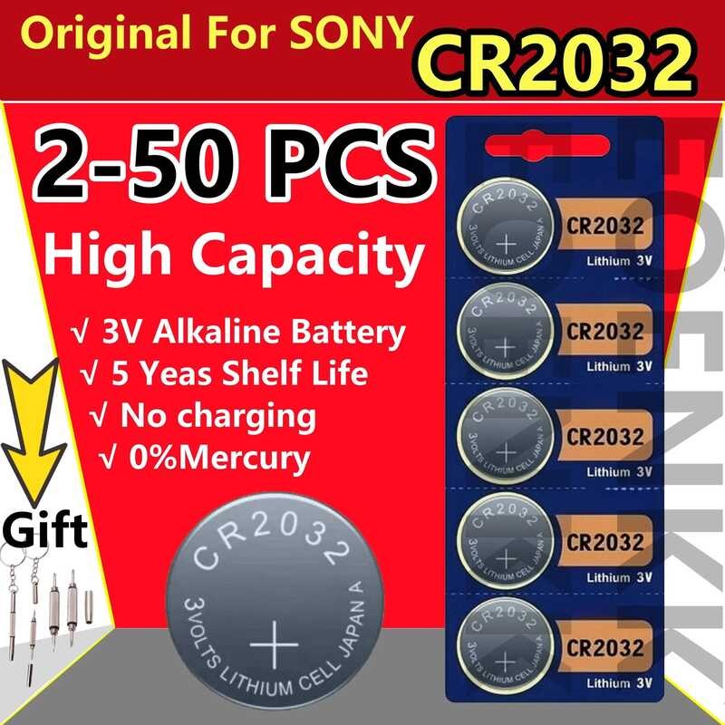 แบตเตอรี่ลิเธียม Cr2032 ของแท้สำหรับ Sony Cr 2032 Dl2032 Ecr2032 นาฬิกา ของเล่น เครื่องคิดเลข รถยนต์